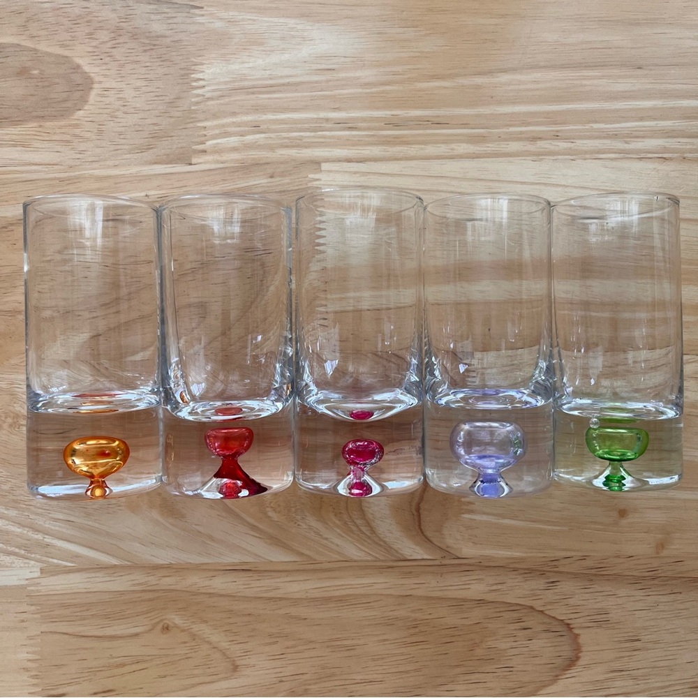 Set of 5 Colorful Rainbow Shot Glasses 🌈